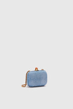 Load image into Gallery viewer, Micro clutch jewel in hand-aged jeans
