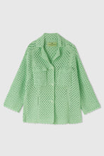Load image into Gallery viewer, Caban in crochet cotton knit, buttons and front pockets
