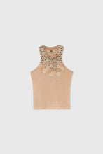 Load image into Gallery viewer, Pure cotton knitted tank top with crystals
