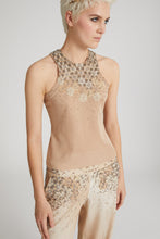 Load image into Gallery viewer, Pure cotton knitted tank top with crystals
