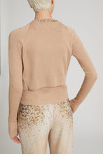 Load image into Gallery viewer, Knitted cotton cardigan with hand-embroidered micro crystals

