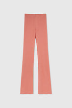 Load image into Gallery viewer, Long flared trousers in cotton knit with ribbed workmanship
