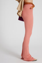 Load image into Gallery viewer, Long flared trousers in cotton knit with ribbed workmanship
