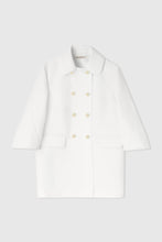 Load image into Gallery viewer, Double-breasted coat in technical fabric with pockets
