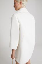 Load image into Gallery viewer, Double-breasted coat in technical fabric with pockets
