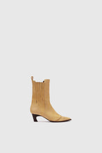 Load image into Gallery viewer, New suede Texan boot with comma heel and side elastic
