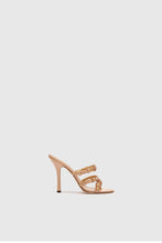 Load image into Gallery viewer, Silk and viscose satin mule with straps
