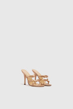 Load image into Gallery viewer, Silk and viscose satin mule with straps
