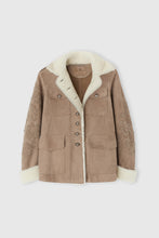 Load image into Gallery viewer, Lambskin jacket with embroidery and shearling lining
