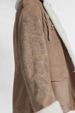 Load image into Gallery viewer, Lambskin jacket with embroidery and shearling lining
