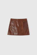 Load image into Gallery viewer, Glossy leather miniskirt
