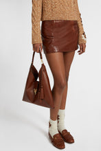 Load image into Gallery viewer, Glossy leather miniskirt
