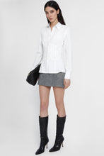 Load image into Gallery viewer, Cotton poplin shirt with rebrodé lace bustier
