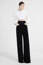 Load image into Gallery viewer, Cropped plastron cotton shirt
