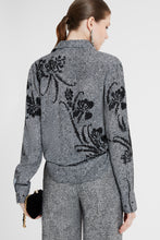 Load image into Gallery viewer, Pied de poule viscose shirt with lace inserts
