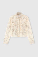 Load image into Gallery viewer, Boxy lace shirt with crystals
