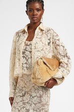 Load image into Gallery viewer, Boxy lace shirt with crystals
