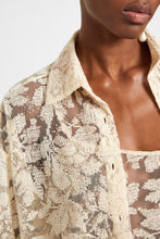 Load image into Gallery viewer, Boxy lace shirt with crystals
