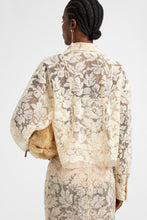 Load image into Gallery viewer, Boxy lace shirt with crystals
