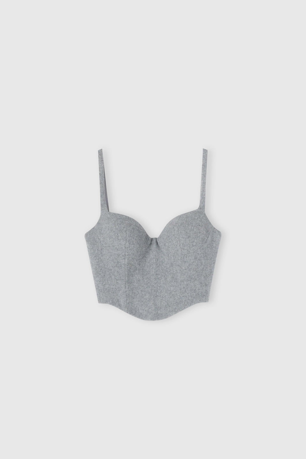 Wool blend bustier top