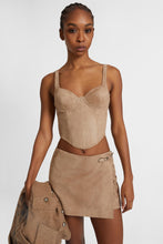 Load image into Gallery viewer, Suede bustier top
