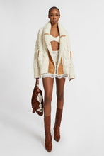 Load image into Gallery viewer, Structured bra in wool and silk blend with thin straps
