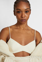 Load image into Gallery viewer, Structured bra in wool and silk blend with thin straps
