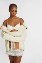 Load image into Gallery viewer, Structured bra in wool and silk blend with thin straps
