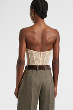Load image into Gallery viewer, Lace corset-body with boning and structured cups
