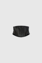 Load image into Gallery viewer, Leather corset with braided straps and sculptural hip structure
