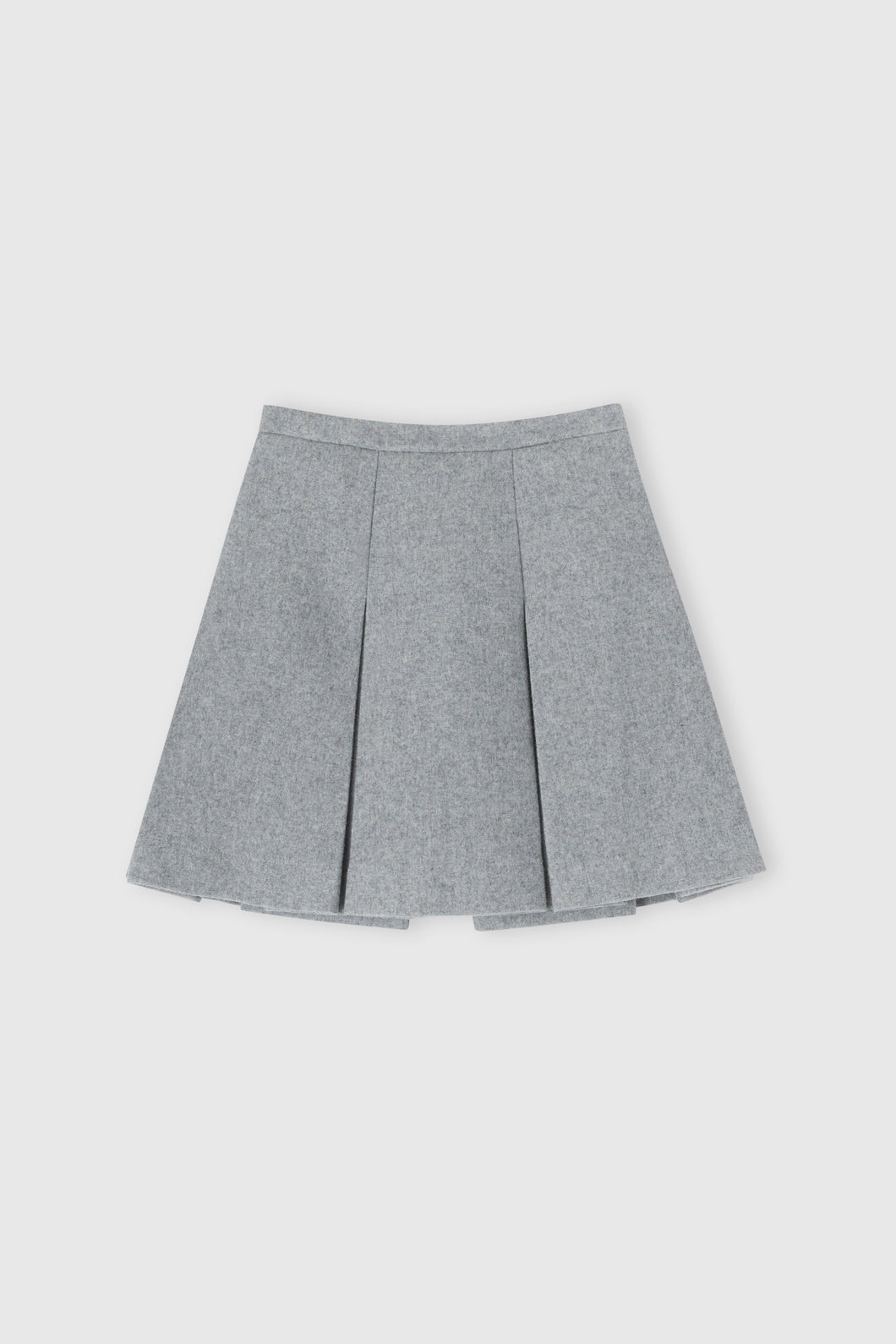 Wool blend mini skirt with pleats