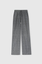 Load image into Gallery viewer, Palazzo trousers with herringbone design and hand-applied crystals
