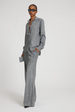Load image into Gallery viewer, Palazzo trousers with herringbone design and hand-applied crystals
