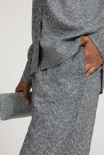 Load image into Gallery viewer, Palazzo trousers with herringbone design and hand-applied crystals
