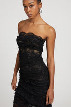 Load image into Gallery viewer, Patchwork bustier dress in lace and georgette
