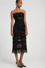Load image into Gallery viewer, Patchwork bustier dress in lace and georgette
