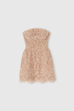 Load image into Gallery viewer, Bustier dress in wool macramé lace
