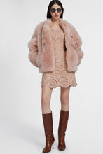 Load image into Gallery viewer, Bustier dress in wool macramé lace
