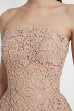 Load image into Gallery viewer, Bustier dress in wool macramé lace
