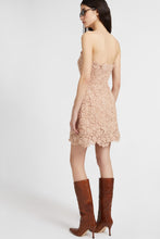 Load image into Gallery viewer, Bustier dress in wool macramé lace
