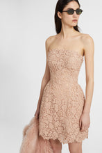 Load image into Gallery viewer, Bustier dress in wool macramé lace
