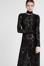 Load image into Gallery viewer, Long lace dress with matching scarf and crepe slip
