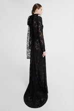 Load image into Gallery viewer, Long lace dress with matching scarf and crepe slip
