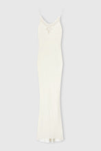 Load image into Gallery viewer, Long lingerie dress in silk satin with lace details
