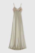 Load image into Gallery viewer, Long lingerie-style dress in silk satin
