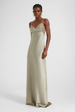 Load image into Gallery viewer, Long lingerie-style dress in silk satin
