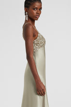 Load image into Gallery viewer, Long lingerie-style dress in silk satin
