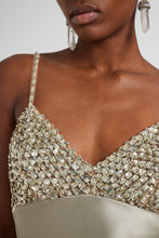 Load image into Gallery viewer, Long lingerie-style dress in silk satin
