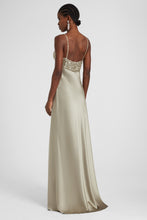 Load image into Gallery viewer, Long lingerie-style dress in silk satin
