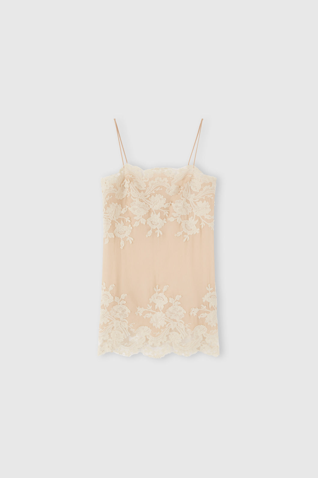 Silk creponne mini dress with 